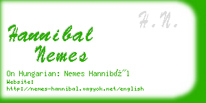 hannibal nemes business card